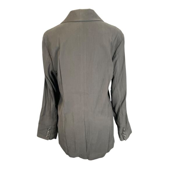 Open Edit Black Longline Blazer Size S | Minimalist Classic Office Chic - Picture 2 of 11